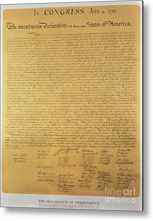 Declaration Metal Print featuring the painting Declaration of Independence by American School