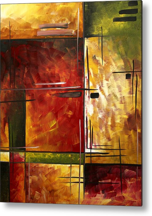 Abstract Metal Print featuring the painting Depth of Emotion by MADART by Megan Aroon