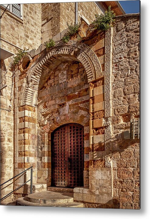 Akko Metal Print featuring the photograph Doorway In Akko by Endre Balogh