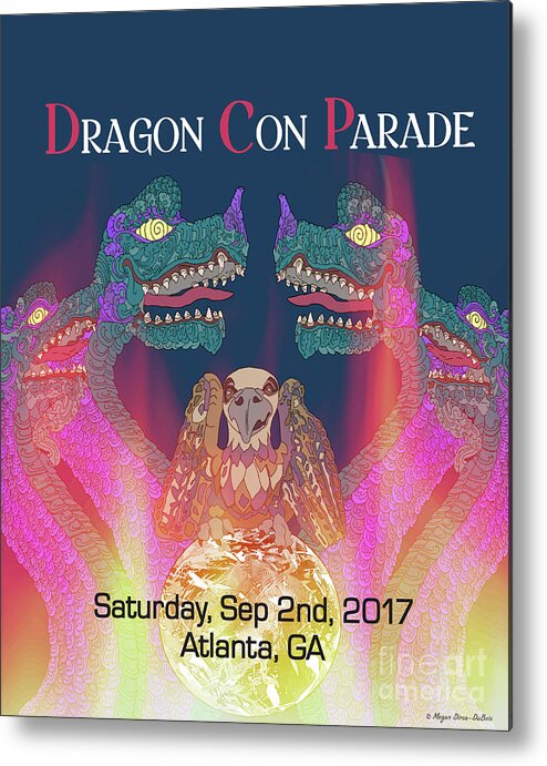 Dragon Metal Print featuring the digital art Dragon Con Parade by Megan Dirsa-DuBois