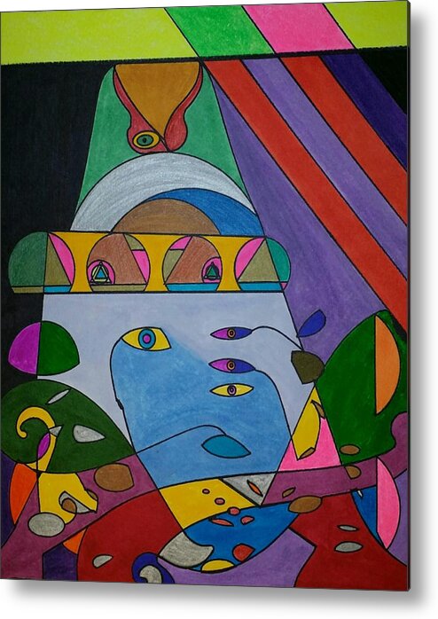 Geometric Art Metal Print featuring the glass art Dream 264 by S S-ray
