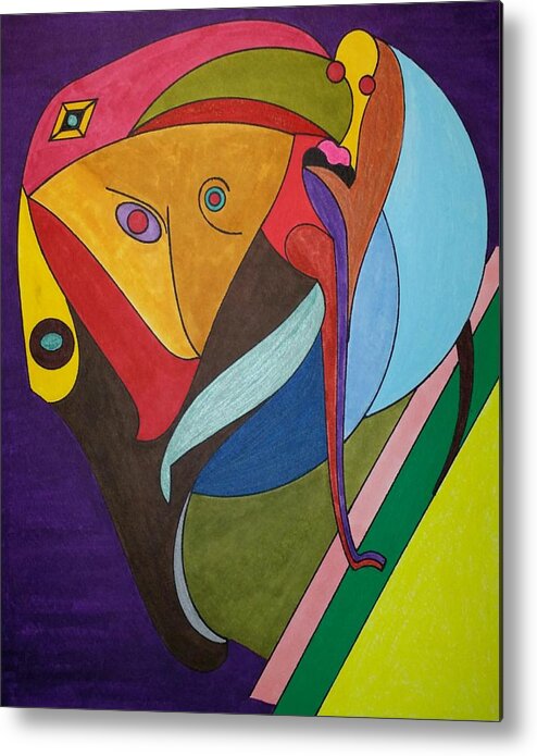 Geometric Art Metal Print featuring the painting Dream 287 by S S-ray