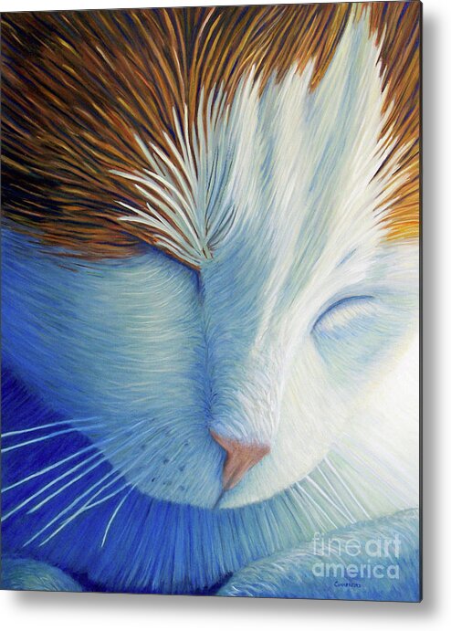 Cat Metal Print featuring the painting Dream Within A Dream by Brian Commerford