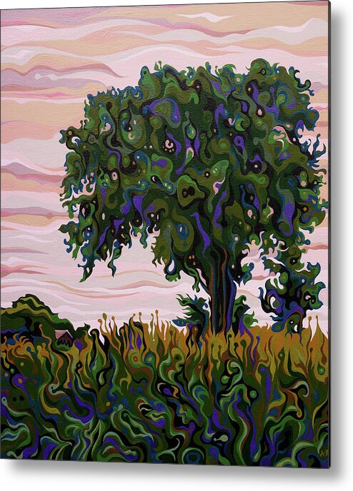 Tree Metal Print featuring the painting Dusky Yielding FilaTree by Amy Ferrari