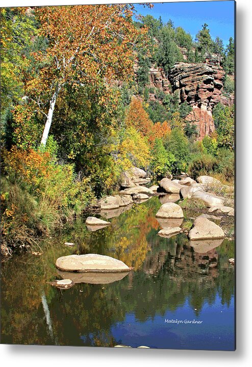 Fall Metal Print featuring the photograph East Verde Fall Crossing by Matalyn Gardner