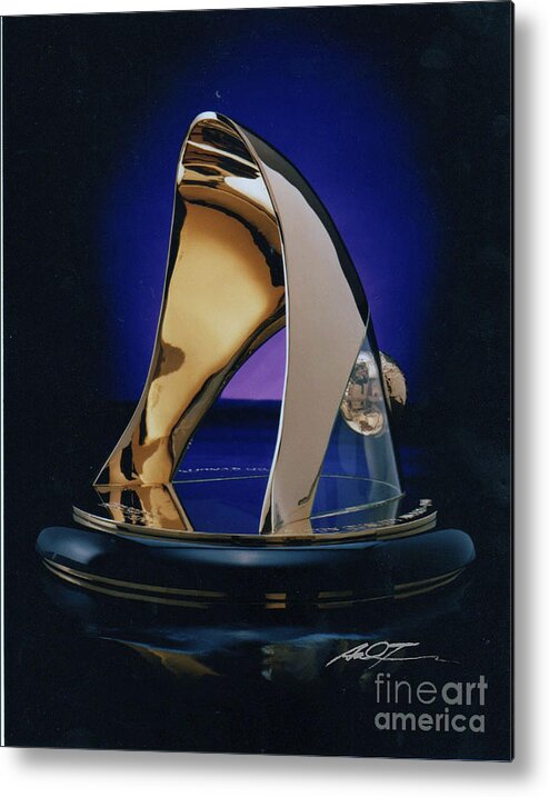 Eaton Metal Print featuring the photograph Eaton Quality Award Sculpture by Dale Turner