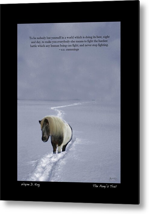  Metal Print featuring the photograph ee Cummings Be Yourself Quote Poster by Wayne King