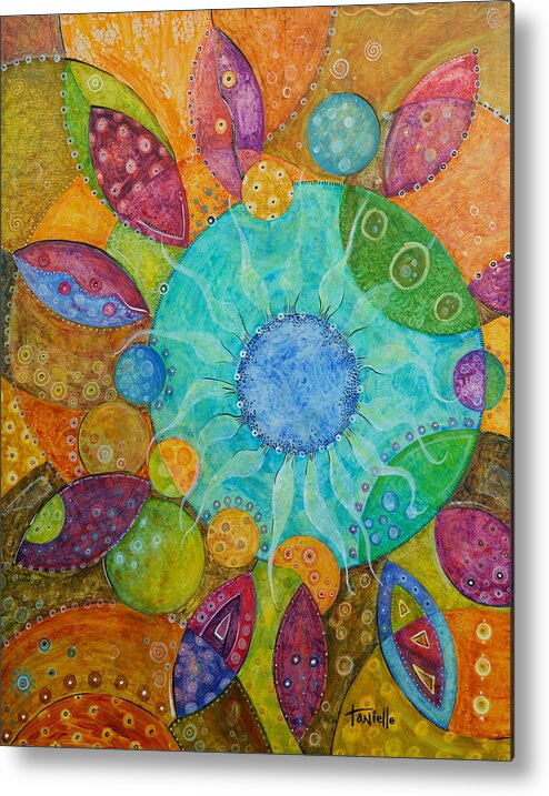 Contemporary Metal Print featuring the painting Effervescent by Tanielle Childers