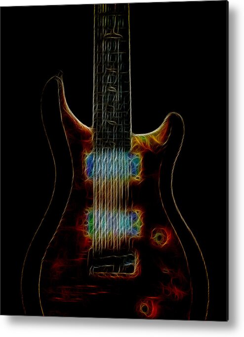 Electric Guitar Metal Print featuring the photograph Electric Blues by Athena Mckinzie