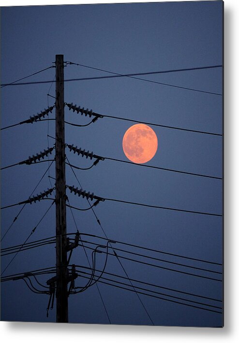 Richard Reeve Metal Print featuring the photograph Electric Moon by Richard Reeve
