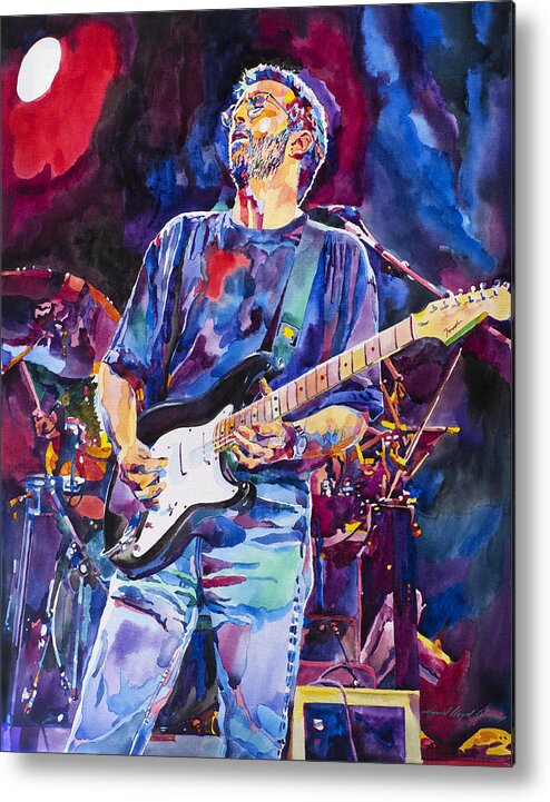 Eric Clapton Metal Print featuring the painting ERIC CLAPTON and BLACKIE by David Lloyd Glover