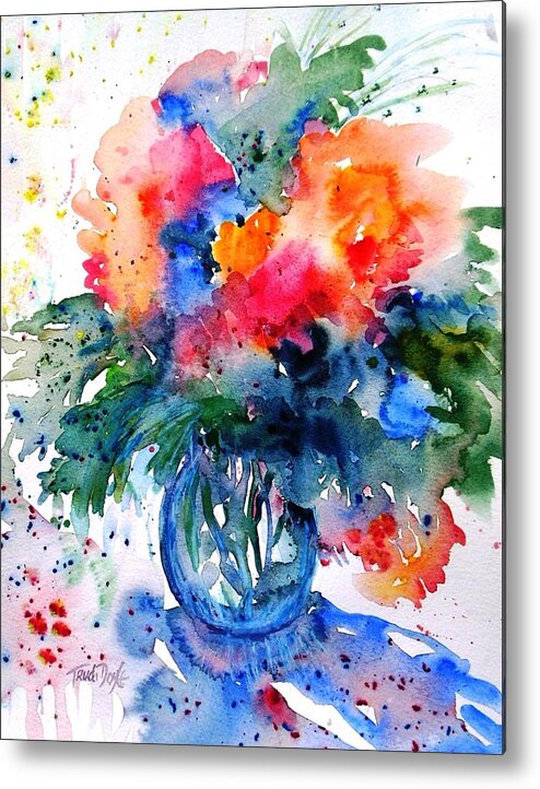 Watercolour Metal Print featuring the painting Essence of Summer by Trudi Doyle