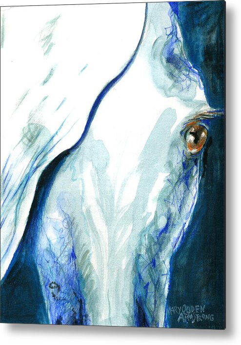 Nature Metal Print featuring the painting Eye on You by Mary Armstrong