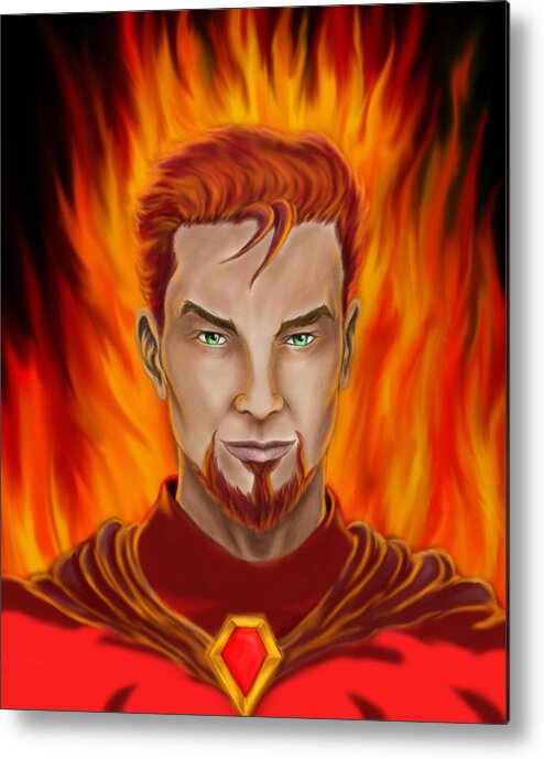 Fire Metal Print featuring the digital art Feel the Burn by Christopher Robin