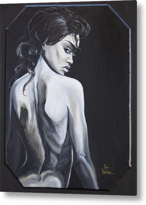 Female Metal Print featuring the painting Fierce by Toni Thorne