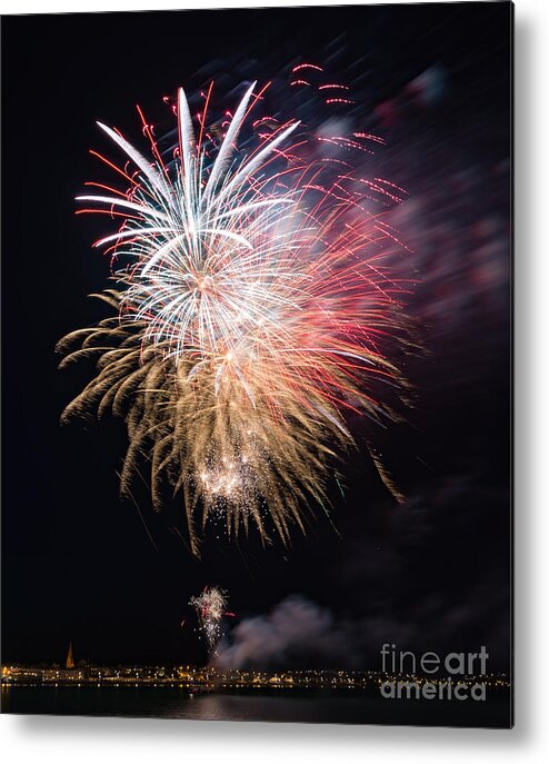 Fireworks Metal Print featuring the photograph Fireworks #5 by Colin Rayner