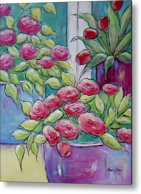 Floral Metal Print featuring the painting Floral II by Marsha Young
