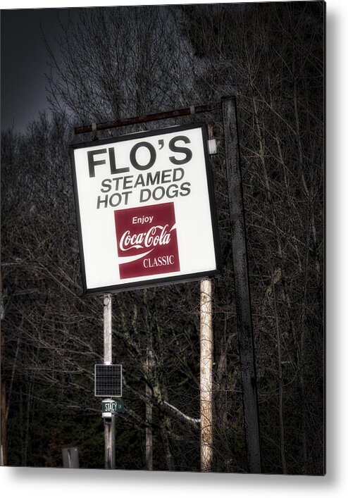 Flos Metal Print featuring the photograph Flo's Hot Dogs - Cape Neddick - Maine by Steven Ralser