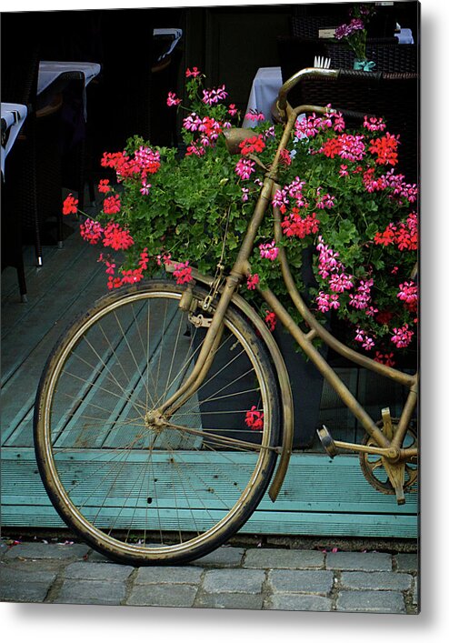 Bike Metal Print featuring the photograph Flowering Bicycle by Rebekah Zivicki