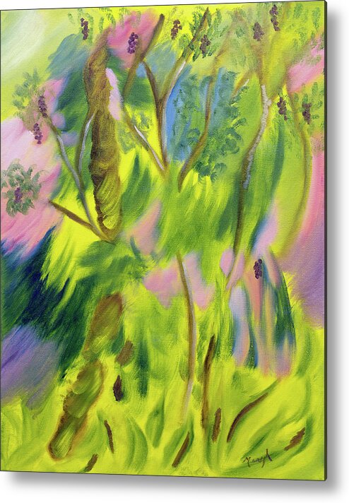 Trees Metal Print featuring the painting Free Feeling by Meryl Goudey
