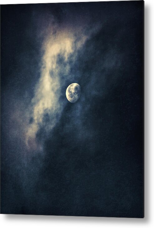 Moon Metal Print featuring the photograph Full Moon Blues by Jennie Marie Schell