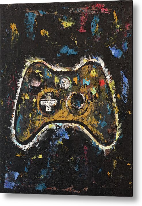 Michael Creese Metal Print featuring the painting Gamer by Michael Creese