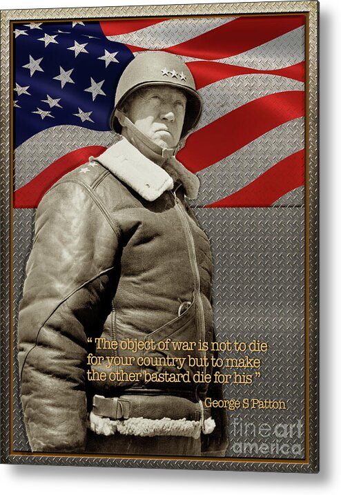 General George S Patton Metal Print featuring the photograph General George S Patton by Carlos Diaz