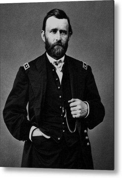 Ulysses Grant Metal Print featuring the photograph General Grant During The Civil War by War Is Hell Store