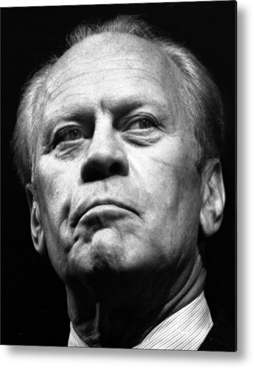 Portrait Metal Print featuring the photograph Gerald Ford by Jim Painter