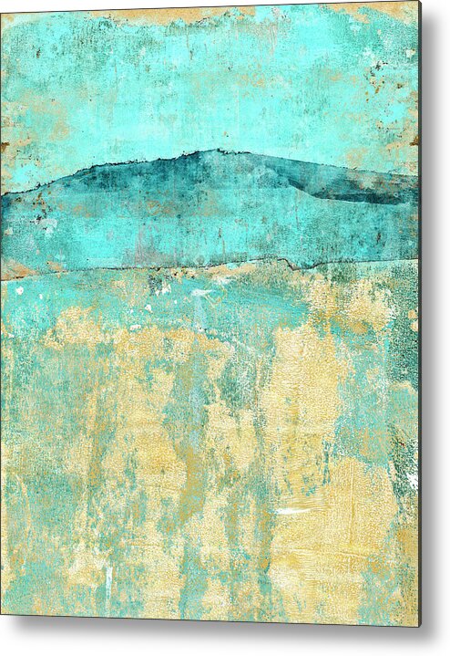 Abstract Metal Print featuring the mixed media Going Wherever It Leads by Carol Leigh