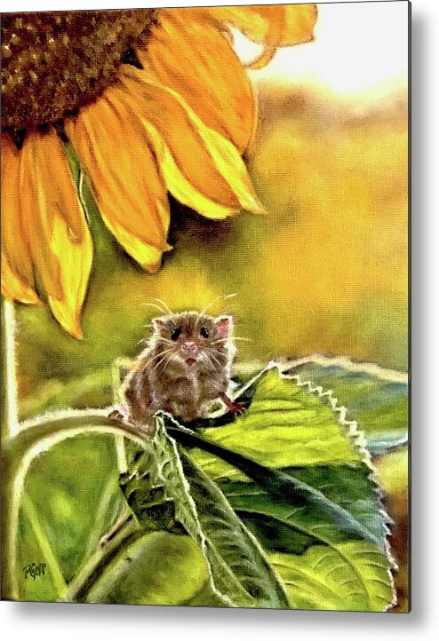 Mouse Metal Print featuring the painting Got Cheese? by Dr Pat Gehr