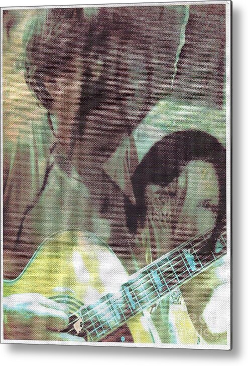 Guitar Metal Print featuring the photograph Guitar player and the Nurse by Miles Mulloy