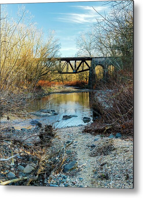 2d Metal Print featuring the photograph Gunpowder Falls Train Bridge by Brian Wallace