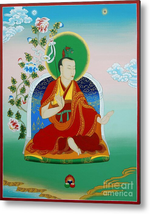 Gyalwa Metal Print featuring the painting Gyalwa Choyang by Sergey Noskov