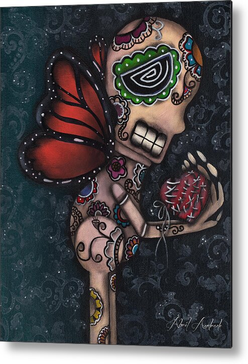 Butterfly Metal Print featuring the painting Healing by Abril Andrade