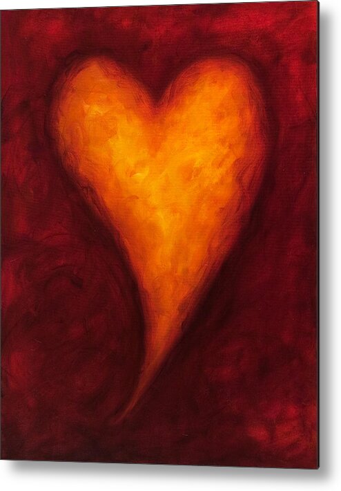 Heart Metal Print featuring the painting Heart of Gold 2 by Shannon Grissom