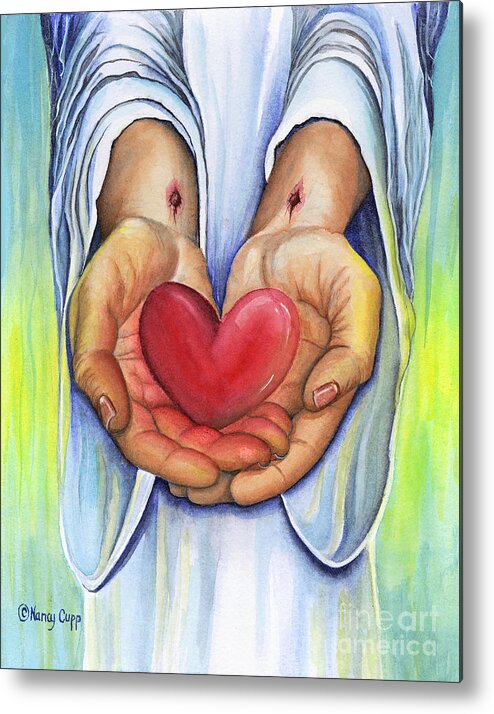 Jesus Metal Print featuring the painting Heart's Desire by Nancy Cupp