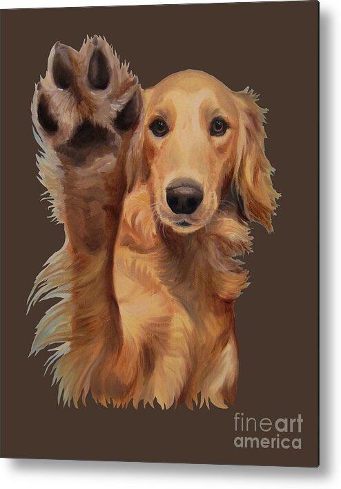 Noewi Metal Print featuring the painting High Five - apparel by Jindra Noewi