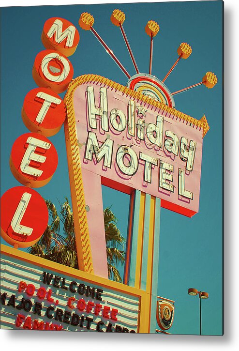 Las Vegas Metal Print featuring the photograph Holiday Motel, Las Vegas by Jim Zahniser