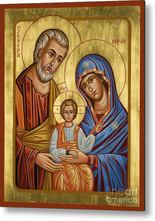 Holy Family Metal Print featuring the painting Holy Family - JCHFL by Joan Cole