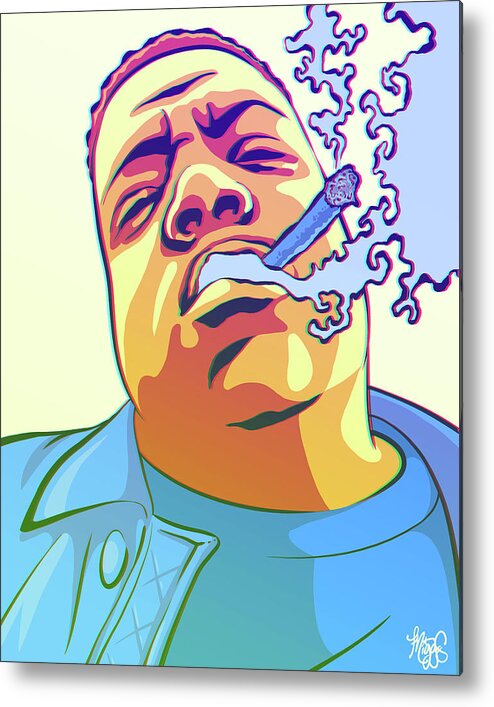 Notorious Big Metal Print featuring the drawing Hypnotized by Miggs The Artist