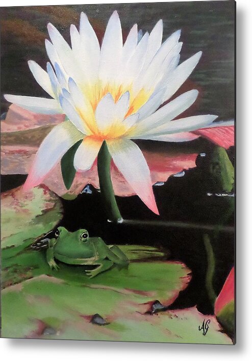 Australia Metal Print featuring the painting I see a little frog by Anne Gardner