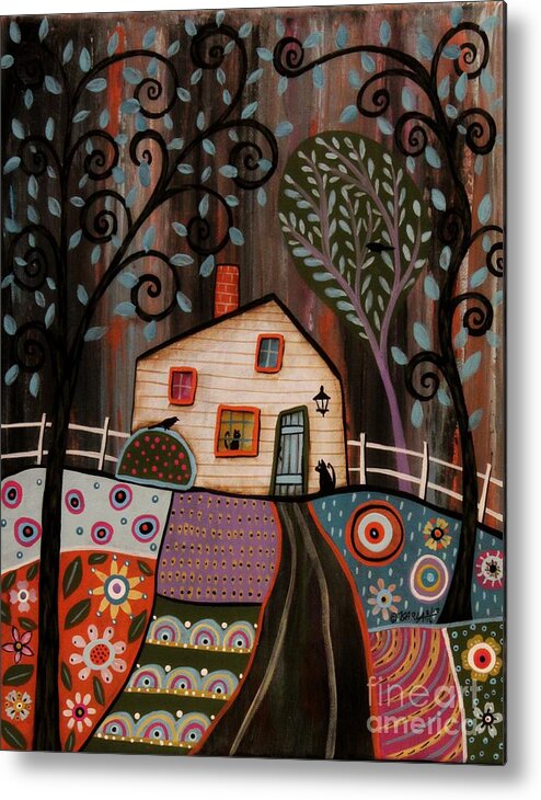 Landscape Metal Print featuring the painting I See You by Karla Gerard