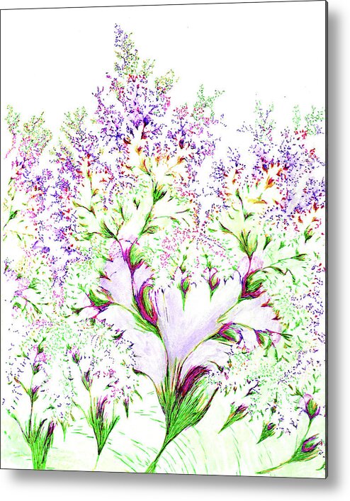 Impressions Of Spring Metal Print featuring the drawing Impressions of Spring by Michele A Loftus