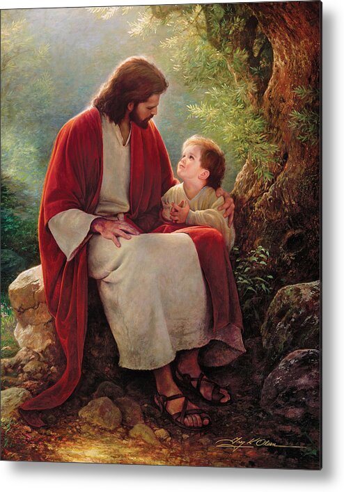 Jesus Metal Print featuring the painting In His Light by Greg Olsen