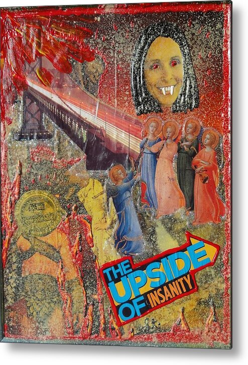 Angles Metal Print featuring the painting Insainity by Lisa Piper