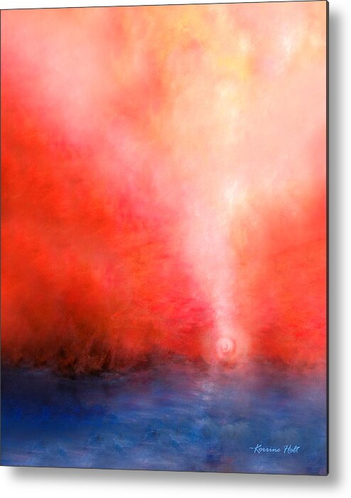Abstract Metal Print featuring the painting Sacred Descent by Korrine Holt