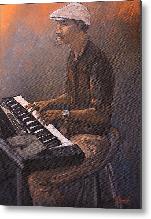 Jazz Metal Print featuring the painting Jazz by Reb Frost