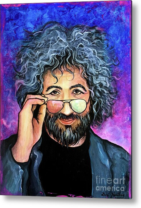 Jerry Garcia Metal Print featuring the painting Jerry Garcia by Dori Hartley