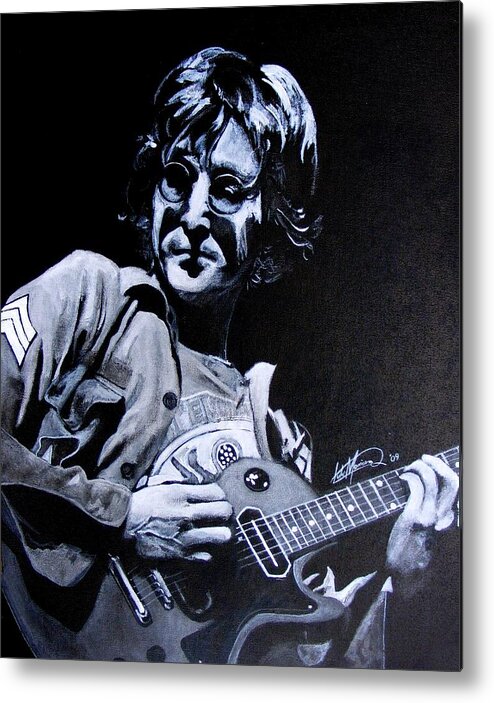 John Metal Print featuring the painting John Lennon by Luke Morrison